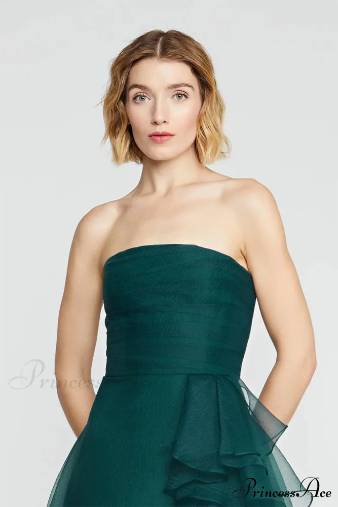 Lavish Elegance Graceful Strapless Midi Dress