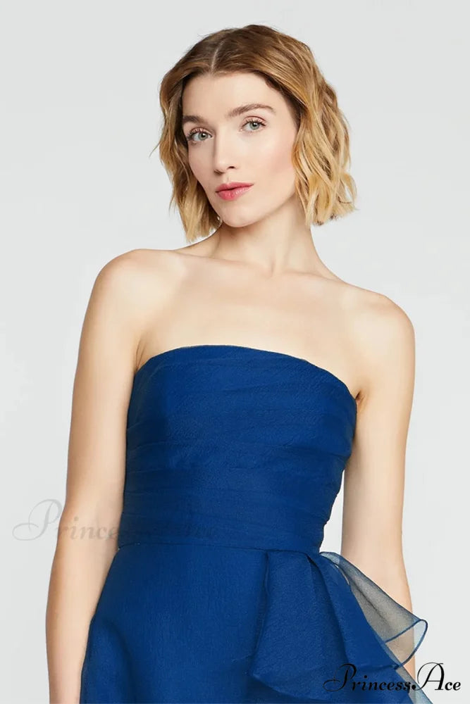 Lavish Elegance Graceful Strapless Midi Dress