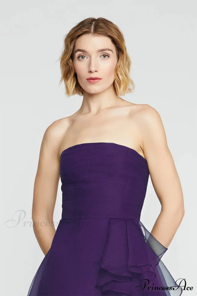 Lavish Elegance Graceful Strapless Midi Dress