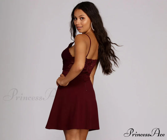 Lavish In Stylish Lace Skater Dress