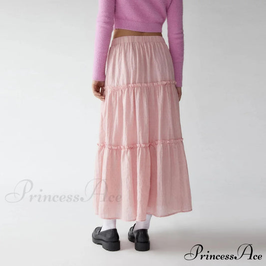 Layered Bohemian Ruffle Edge Skirt skirts-250223