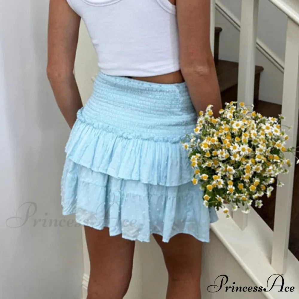 Layered Flounced Draped Skirt skirts-250223