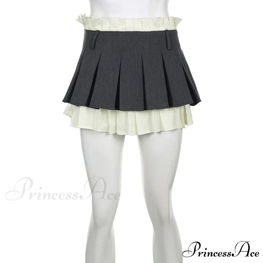 Layered High-Waisted Stylish Mini Skirt