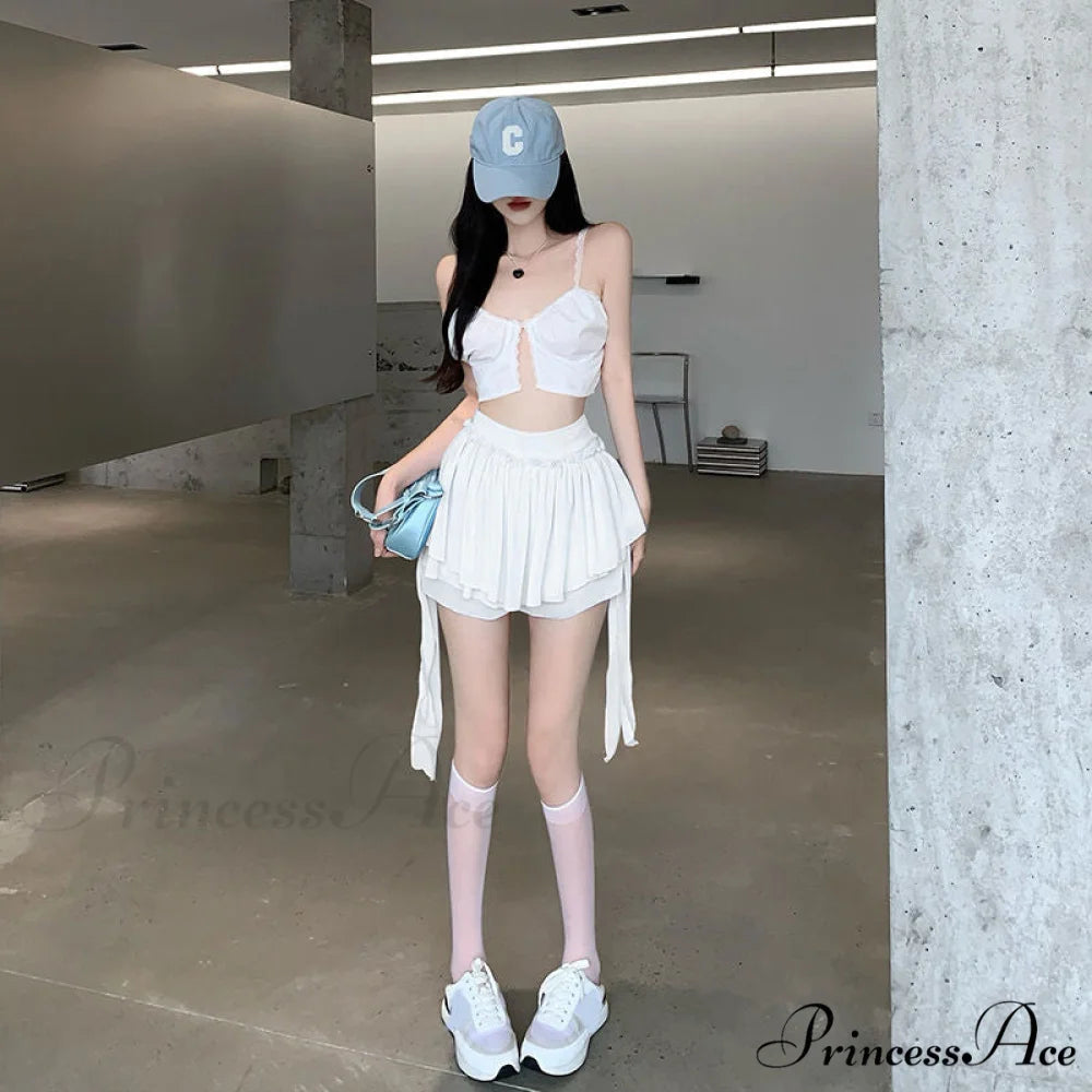 Layered Mesh Stylish Ruffle Mini Skirt