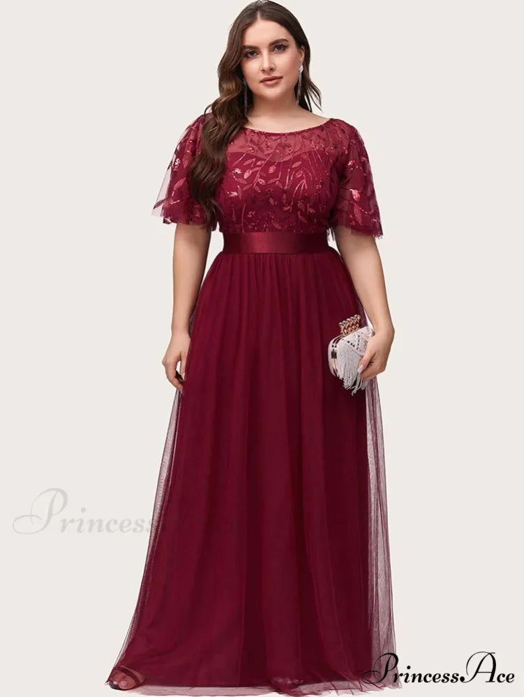 Layered Tassels Graceful Mini Dress Red / L