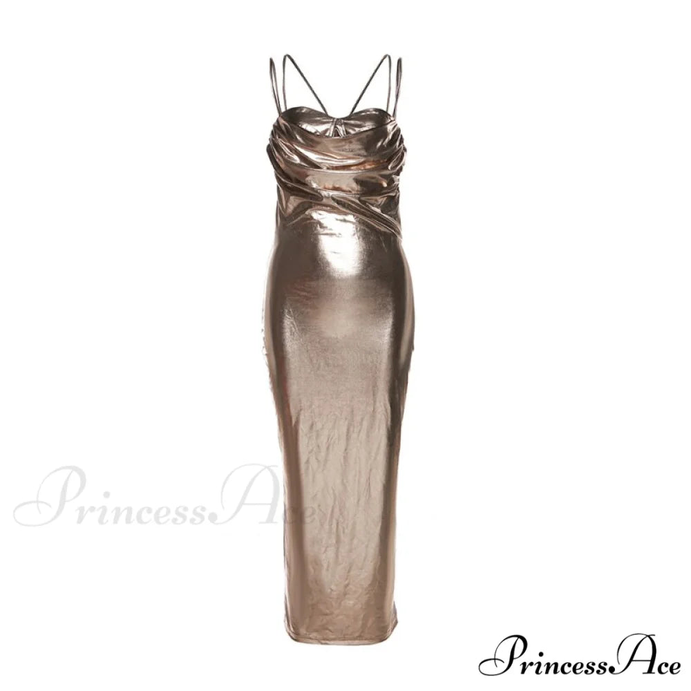 LEILANI Elegant MAXI DRESS Gold / S