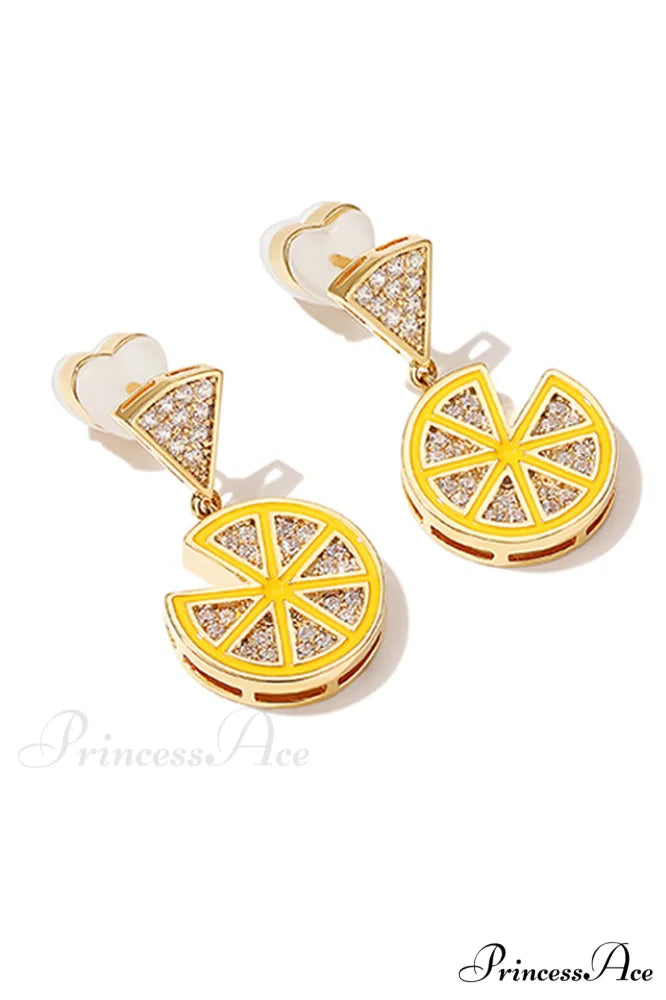 Lemon Slice Stylish Pendent Earrings Picture