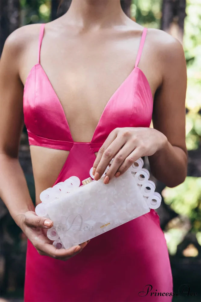 Lena Satin Cutout Trendy Ostrich Feather Maxi Dress