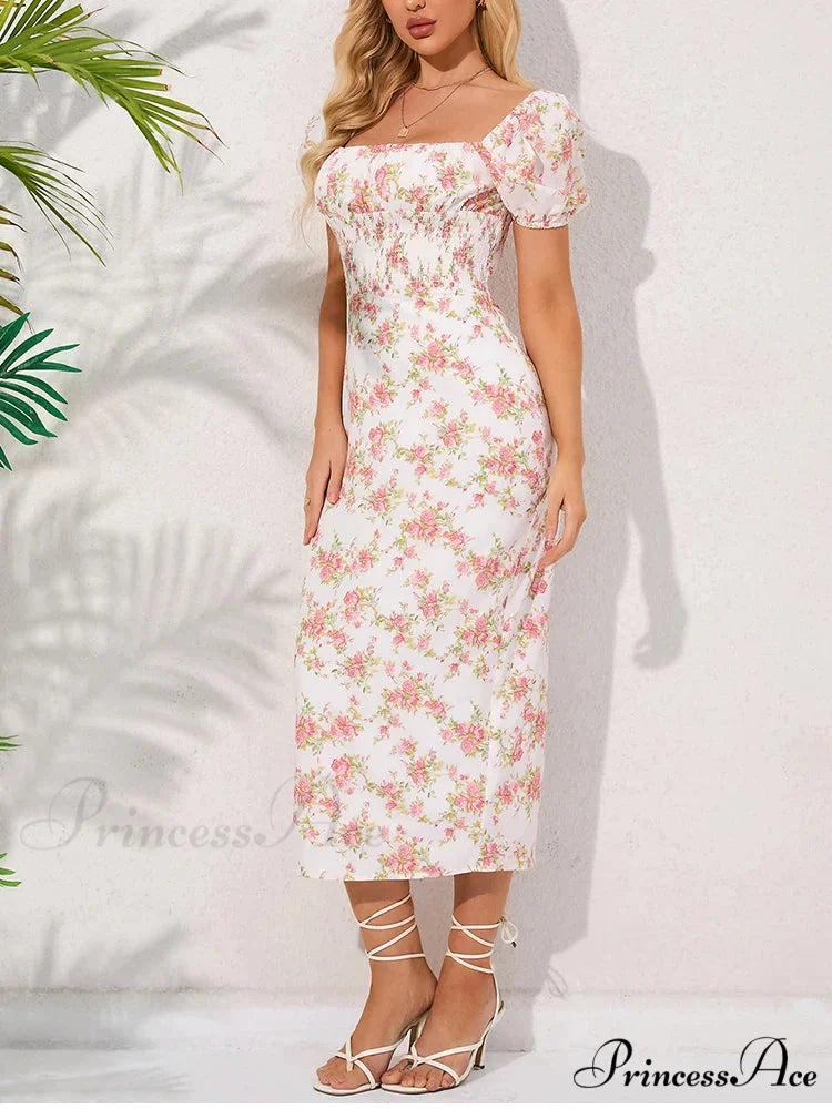 LENNI Elegant MIDI DRESS Print / XL