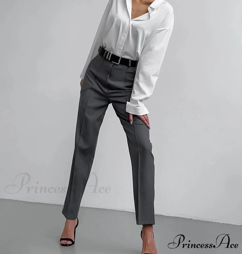 LENO Elegant PANTS Black / L