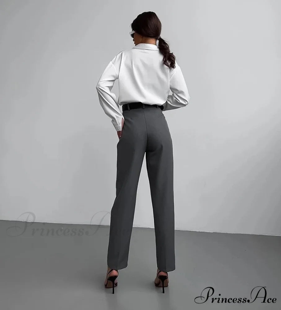LENO Elegant PANTS Black / M