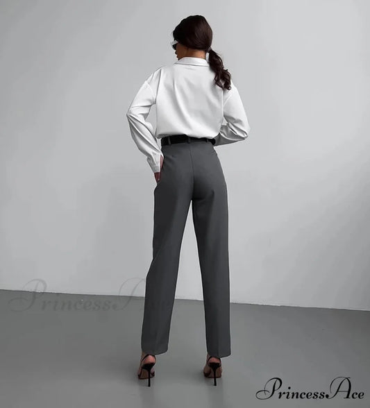 LENO Elegant PANTS Black / M