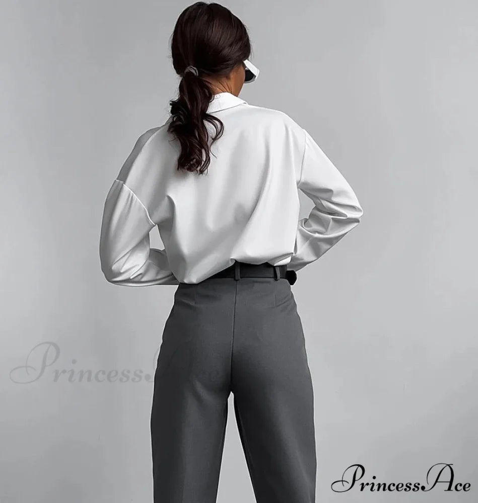 LENO Elegant PANTS Grey / L