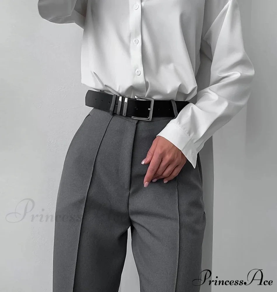 LENO Elegant PANTS Grey / M