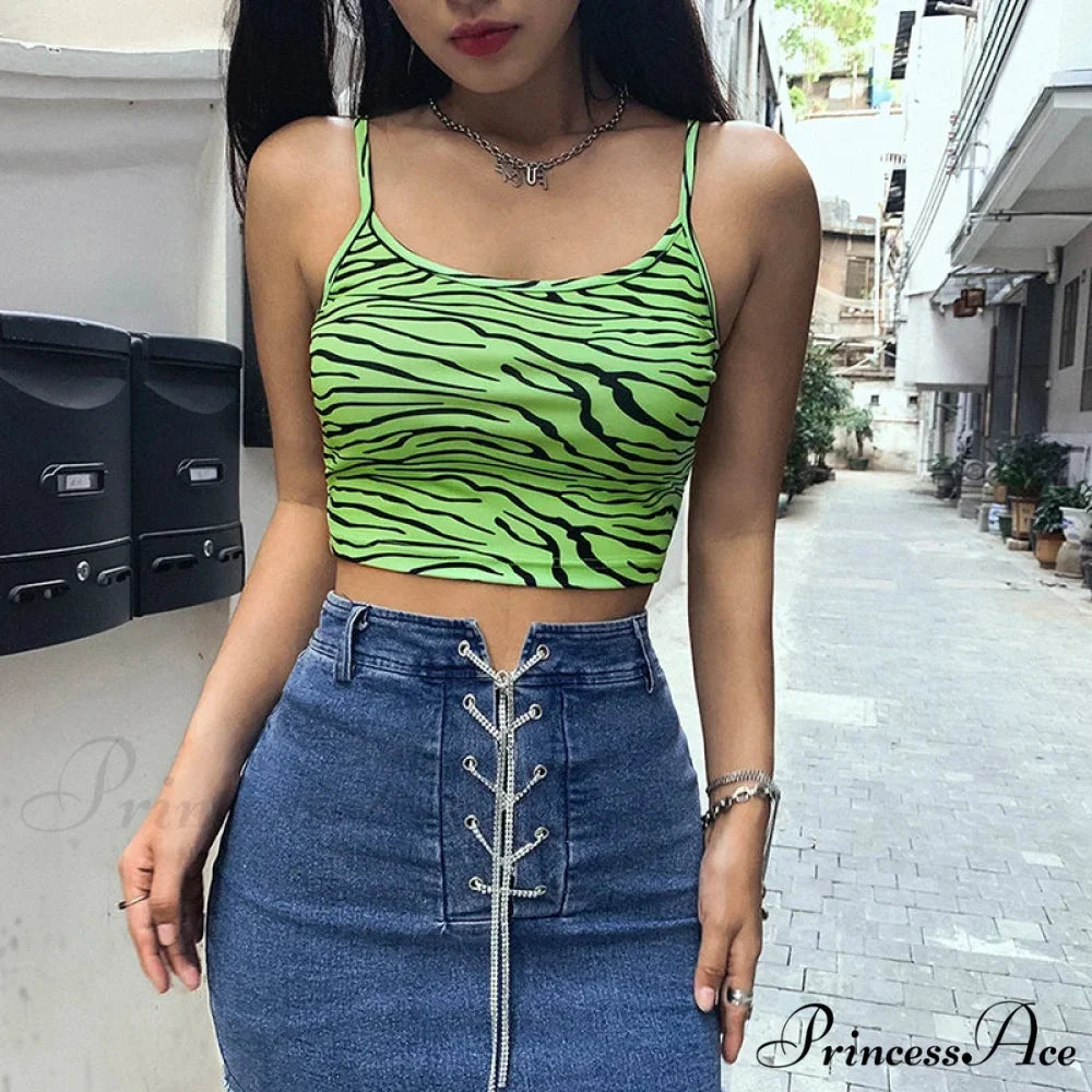 Leopard Camis for Women Ladies Print Crops Sleeveless Striped Short Mini Camisoles Casual Streetwear Summer New Tank top