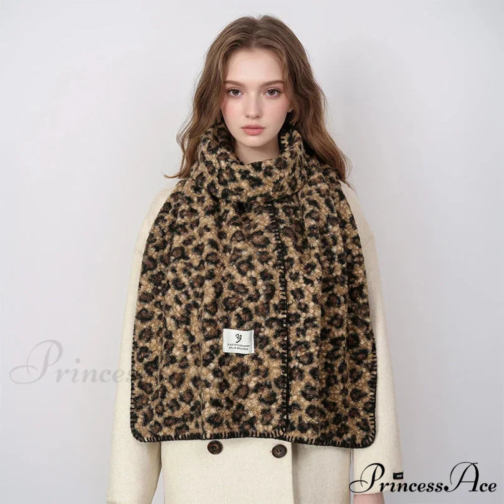 Leopard Pattern Cashmere Pashmina Scarf scarf-241228
