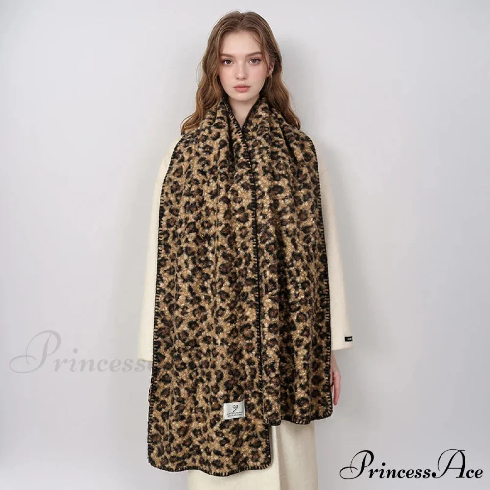 Leopard Pattern Cashmere Pashmina Scarf scarf-241228