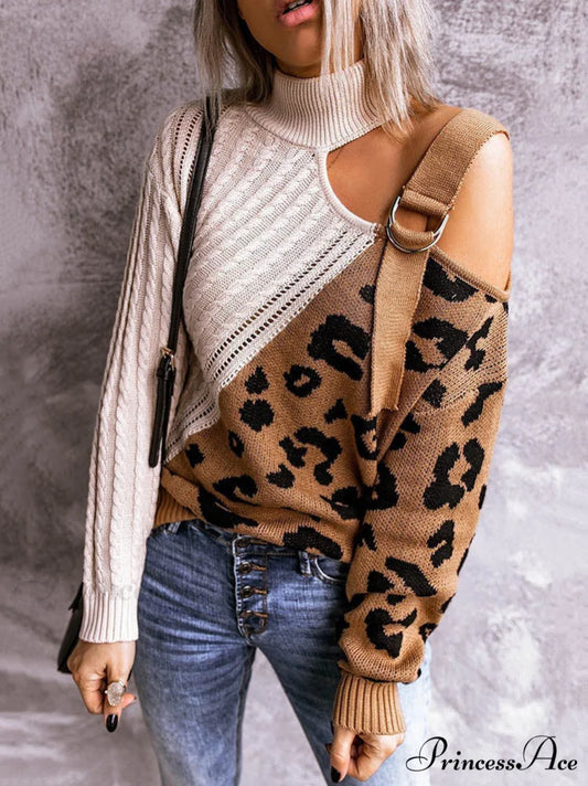 Leopard Print Graceful Crop Hoodie