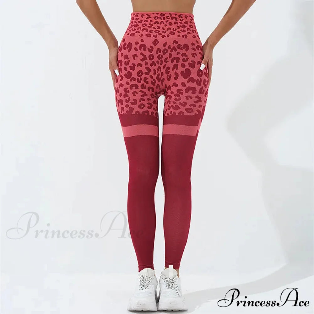 Leopard Seamless Yoga Butt Lifting Outdoor Legging