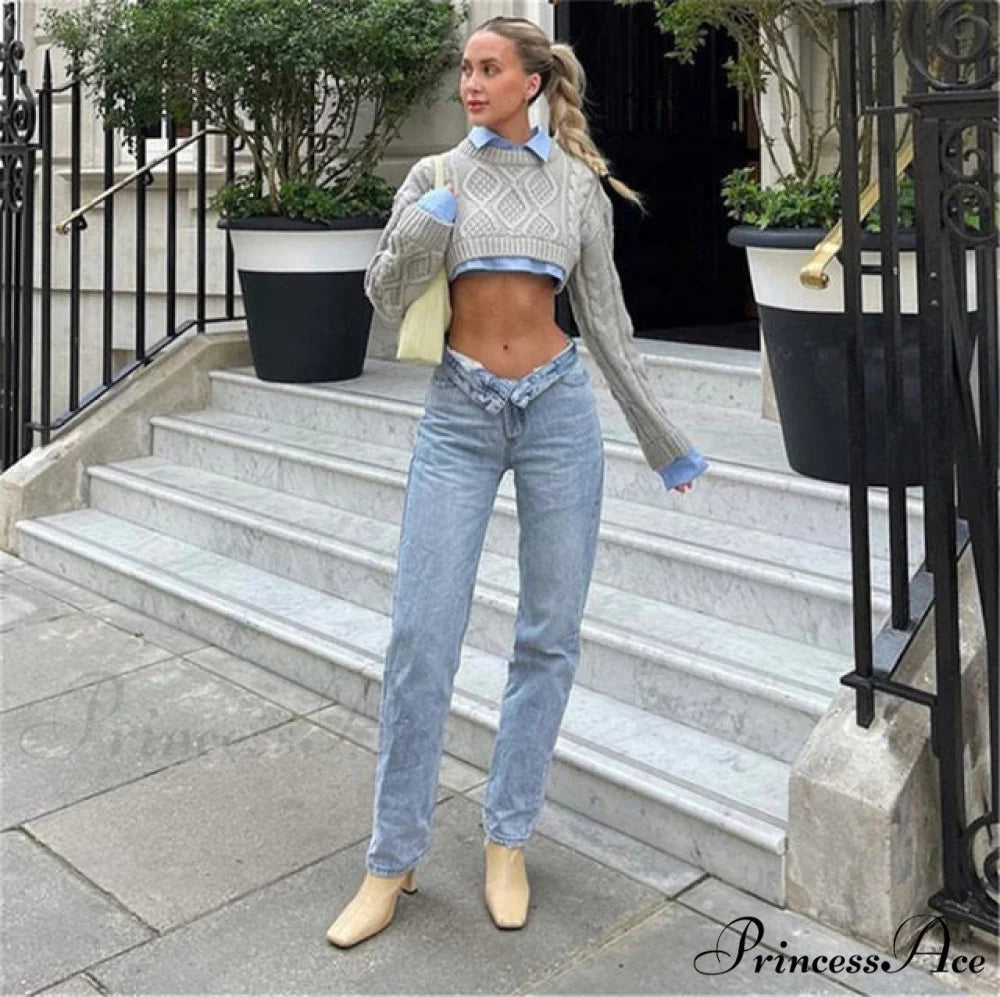 LESLIE Elegant CROPPED SWEATER