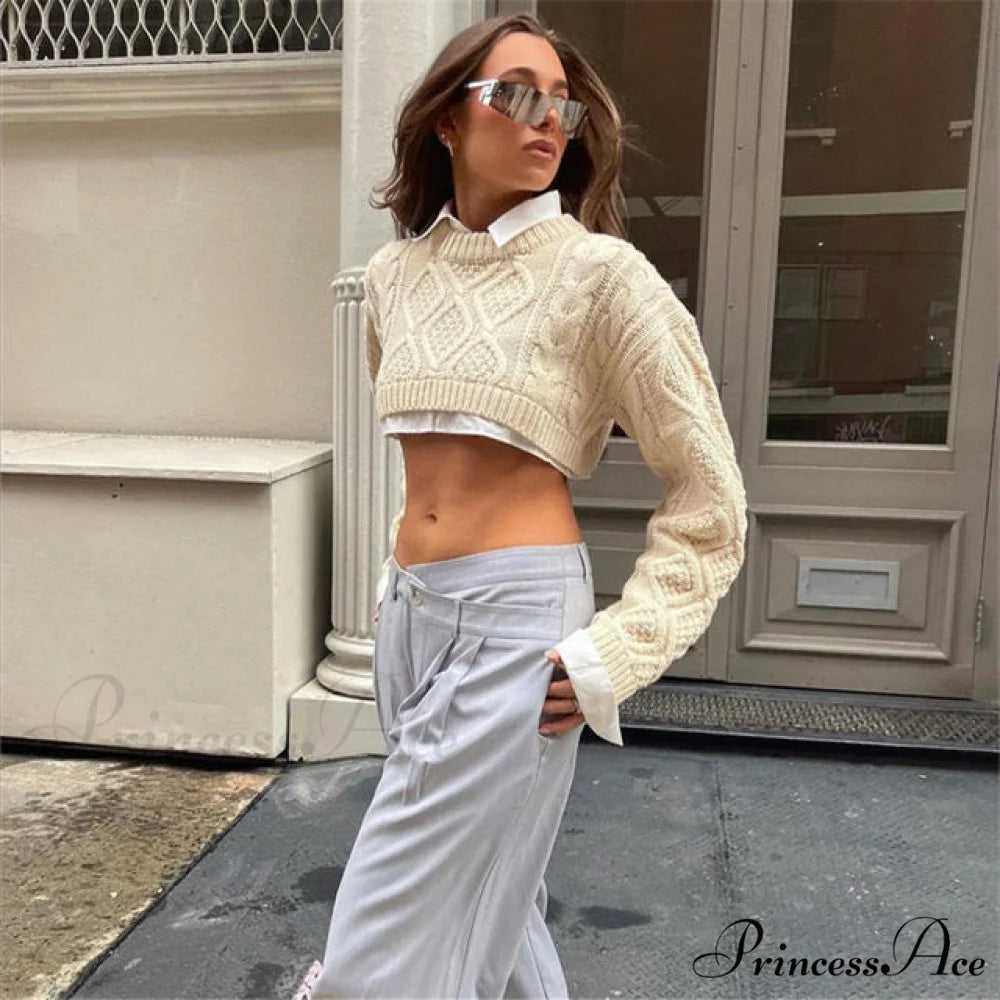 LESLIE Elegant CROPPED SWEATER