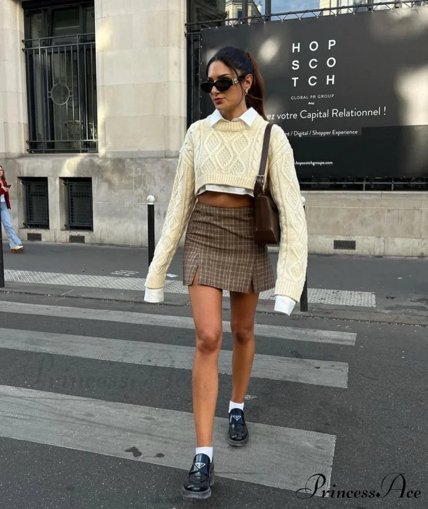 LESLIE Elegant CROPPED SWEATER