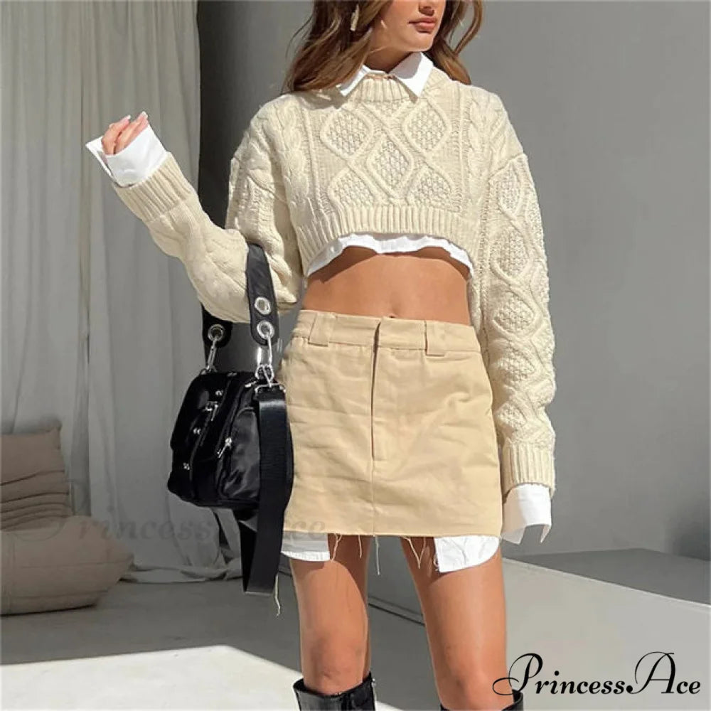 LESLIE Elegant CROPPED SWEATER