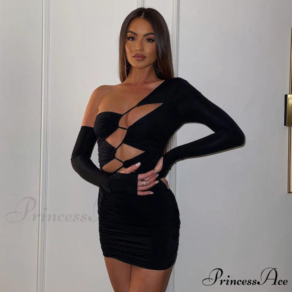 LEXY Elegant MINI DRESS Black / M