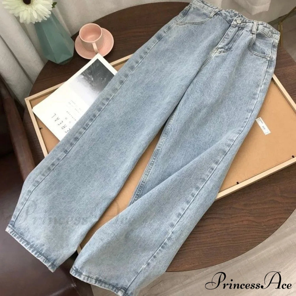 Light Blue Denim Vintage Wide Leg Pants