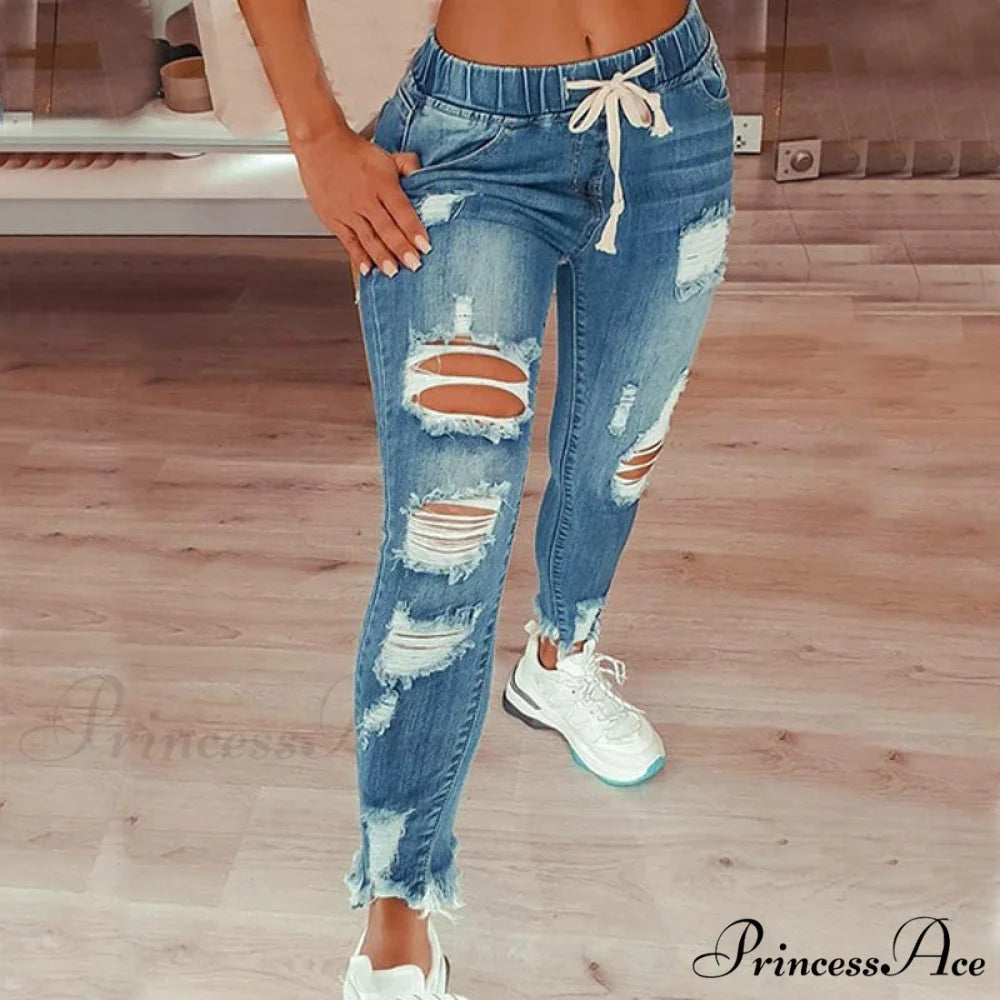 Light Color Fashion Jeans Light blue / S