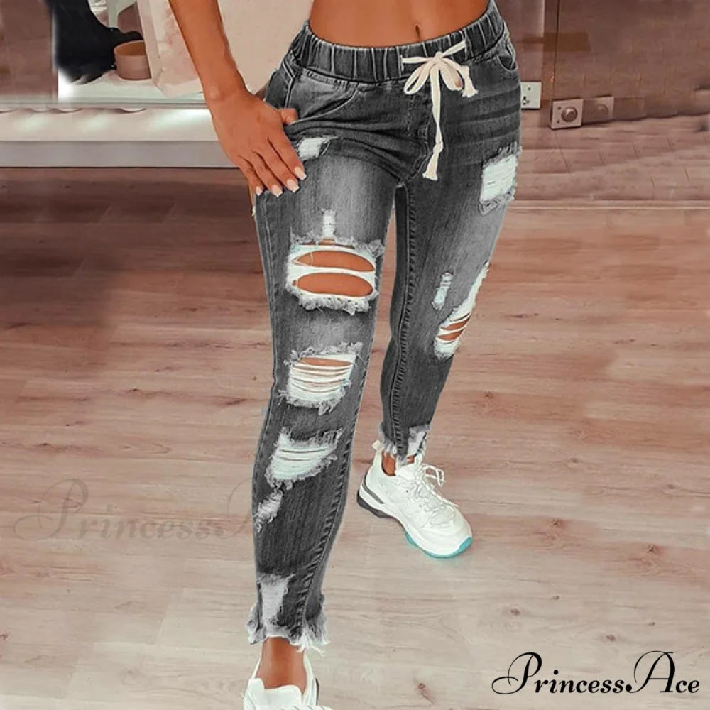 Light Color Fashion Jeans gray / S