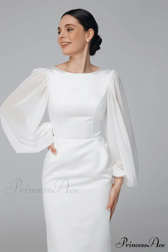 Lillia Long Graceful Sleeve Midi Dress