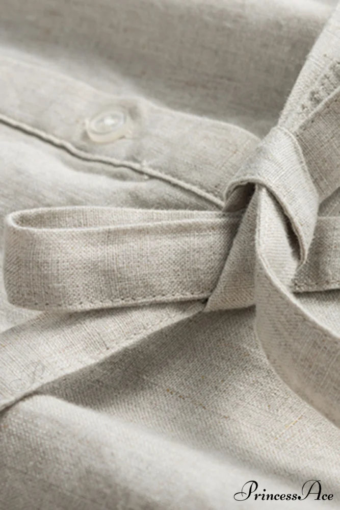 Linen Daisy Dress Sand / L