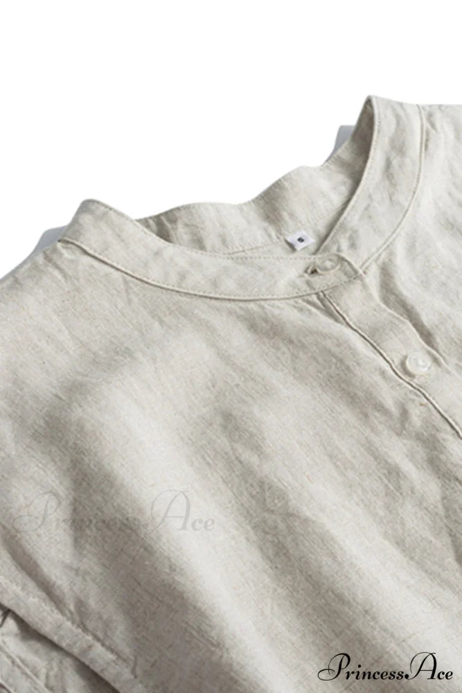 Linen Daisy Dress Sand / M