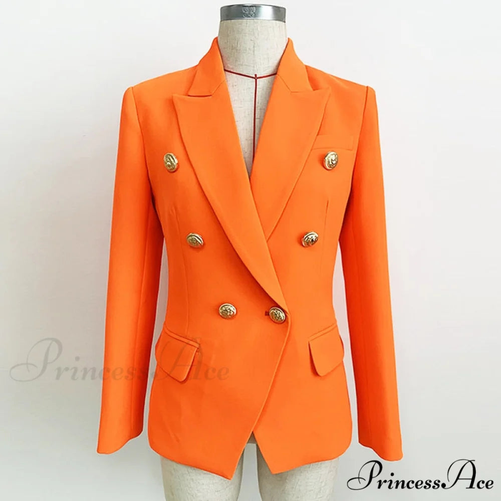 Lion Buttons Double Breasted Blazer