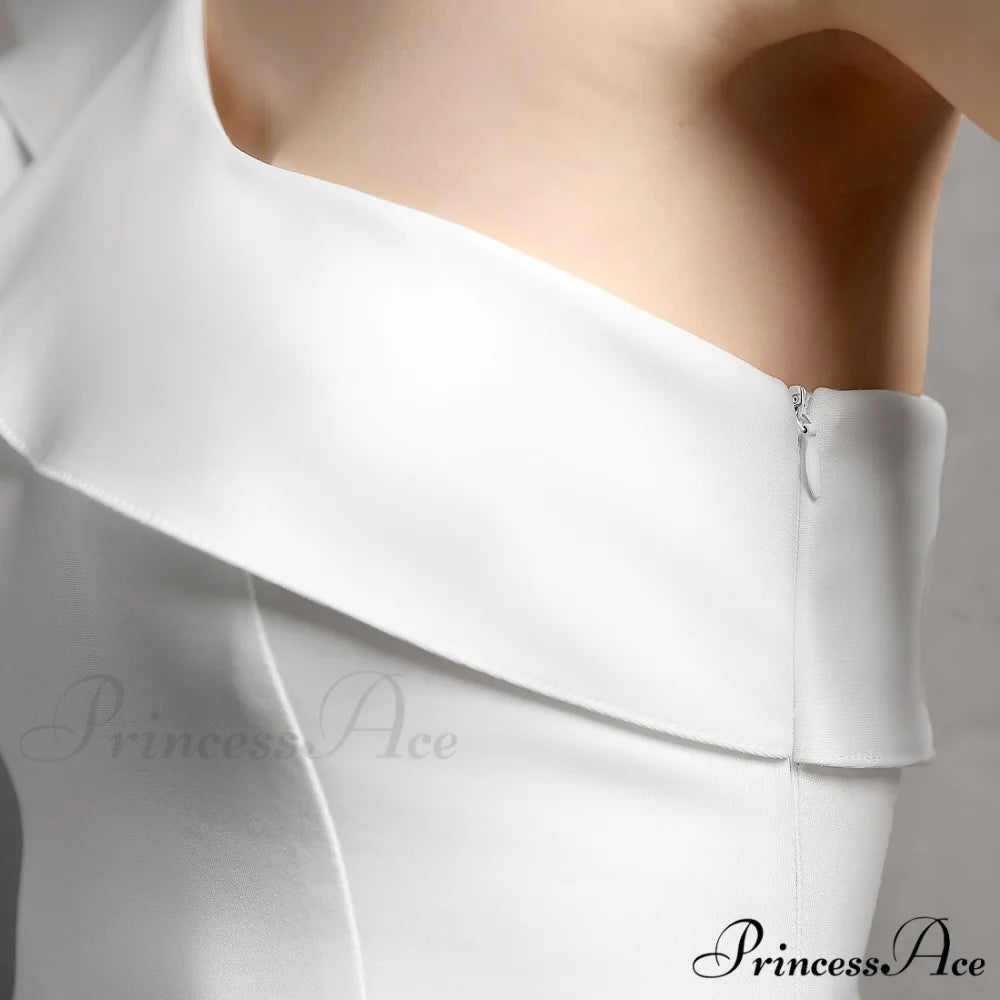 Lola ruffled Stylish one-shoulder evening dress