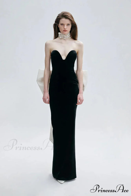 Long Backless Sparkling Prom Dress black / XS promdress-250223