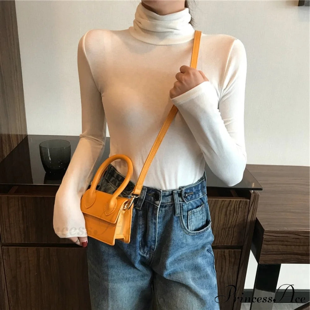 Long Harajuku Arm Turtleneck Women Spring Black T-Shirt Bottoming Autumn Shirts Tee 90s Korean Slim White Solid Tops