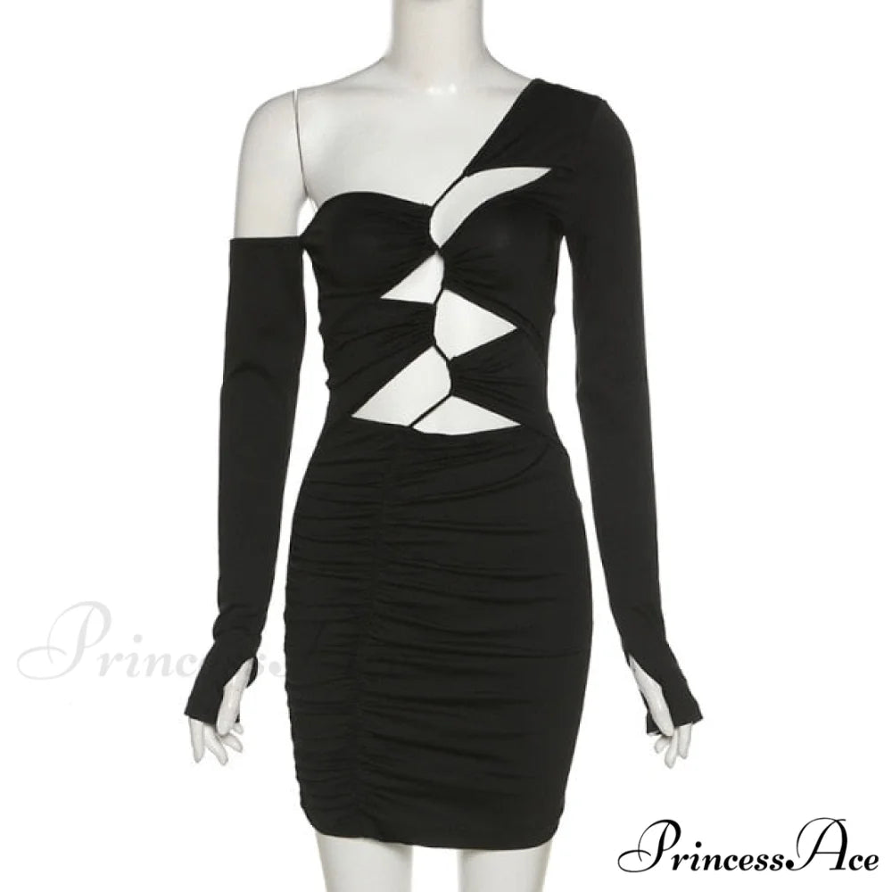 Long Sleeve Black Bodycon Party Dresses