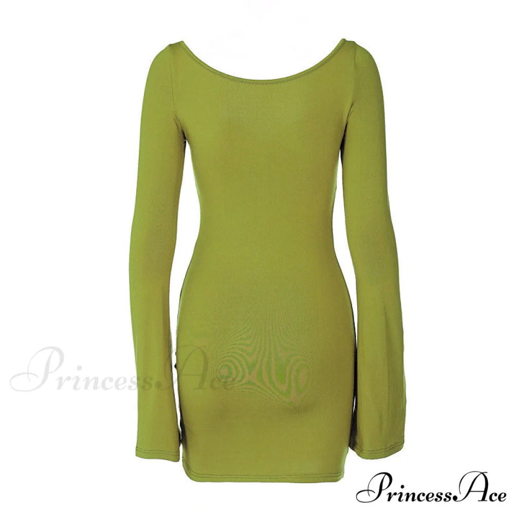 Long Sleeve Blouse Wide Leg Classic Pant Matching Set - Green L / Green