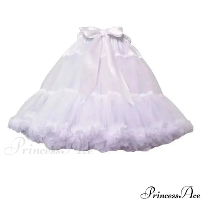 Long Sleeve Lolita Black Puff Sleeve High Waist Vintage Bandage Lace Trim Party Dress White Skirt / S
