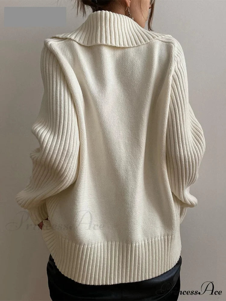 Long Sleeve Oversized Knitted Basic Loose Cardigans