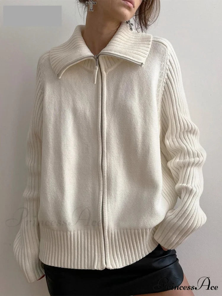 Long Sleeve Oversized Knitted Basic Loose Cardigans
