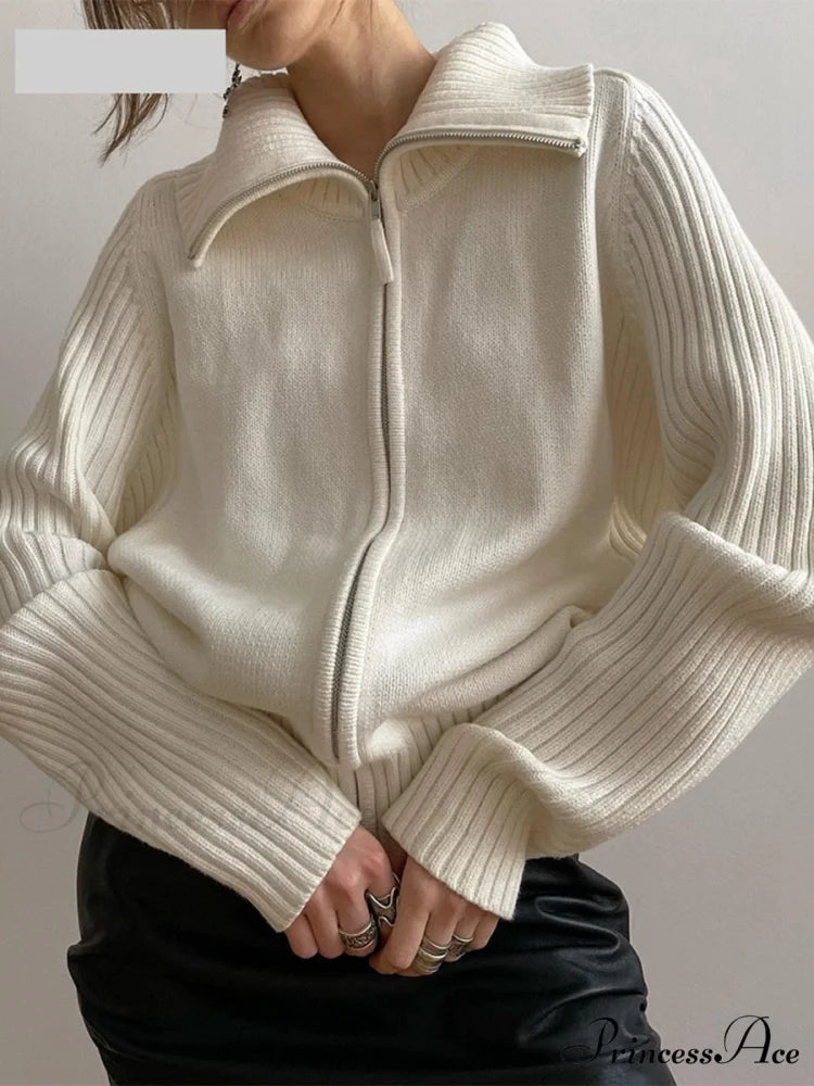 Long Sleeve Oversized Knitted Basic Loose Cardigans