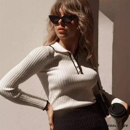 Long Sleeve Patchwork Multicolored Jumper swraters-241228