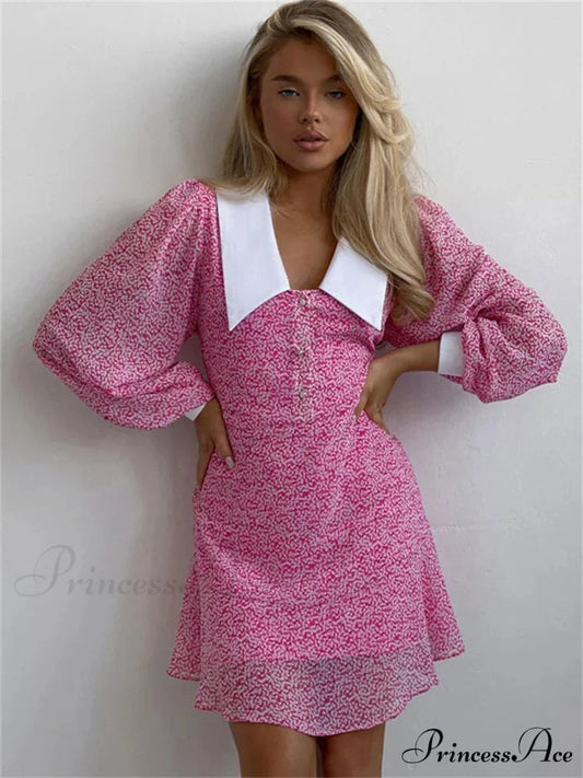 Long Sleeve Short Dress minidress-250223
