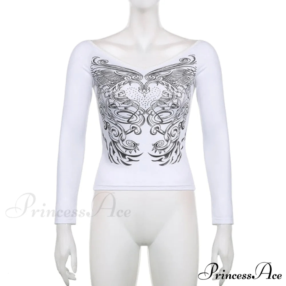 Long Sleeve Slim Fit Pullovers Tees silver / S