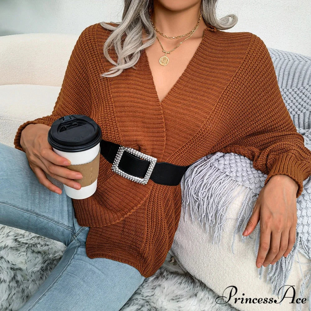 Long Sleeve Solid Color Knitted Cardigan Coat