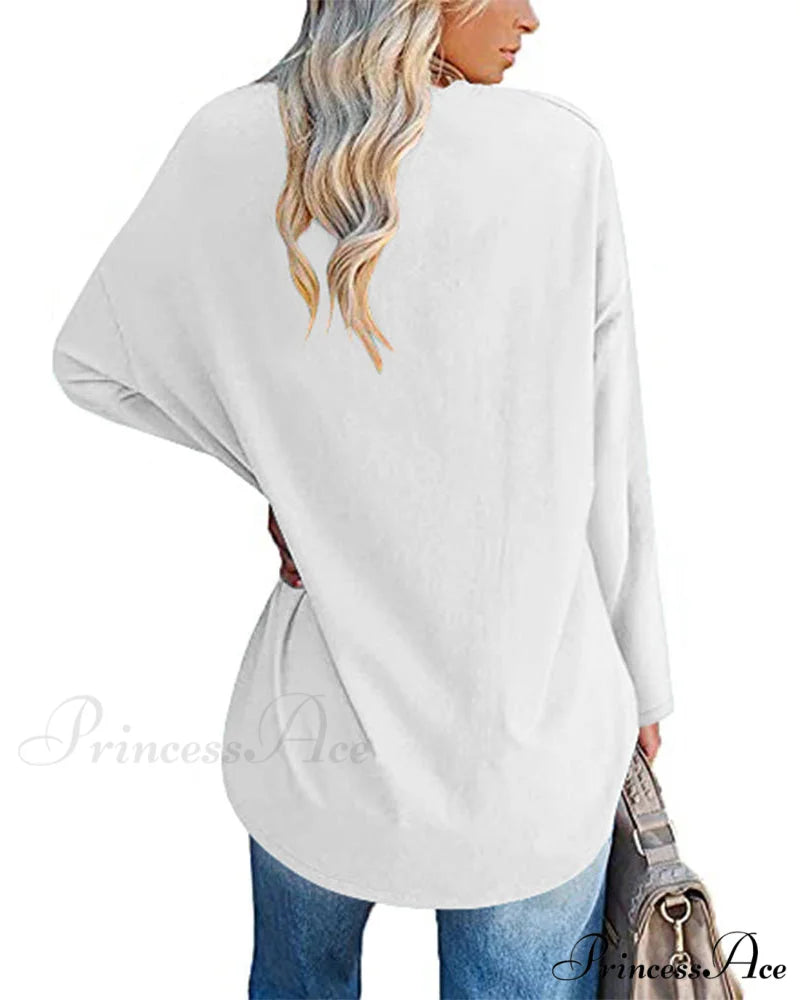 long-sleeved women’s V-neck t-shirt