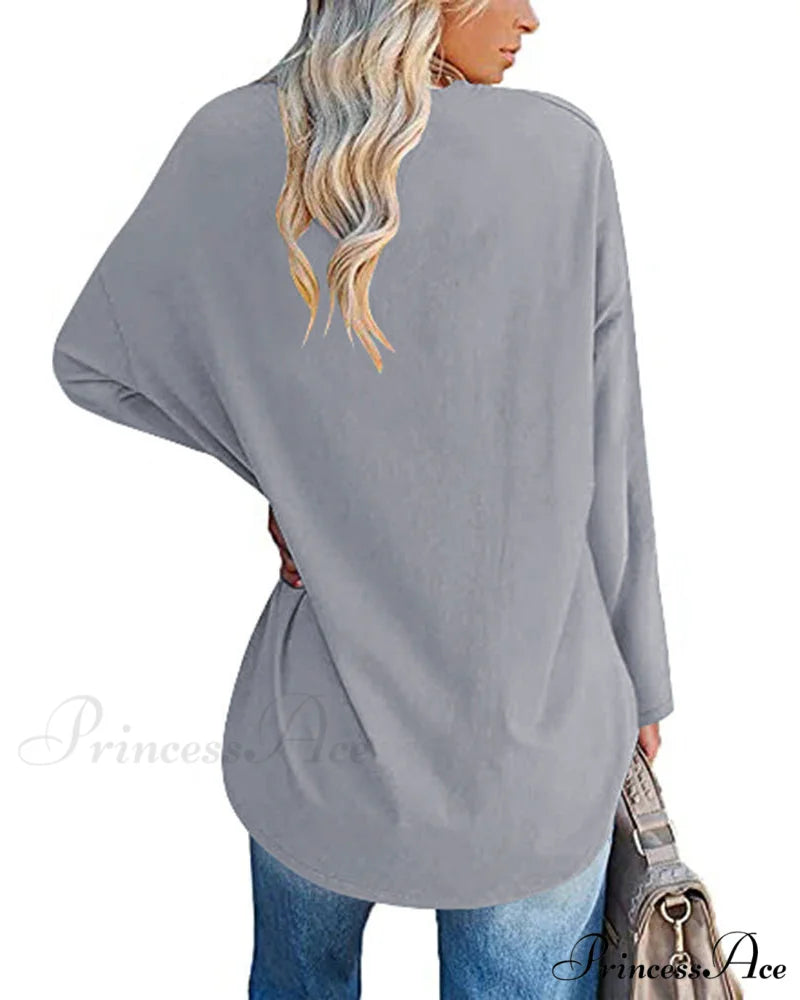 long-sleeved women’s V-neck t-shirt